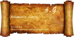 Adamecz Gara névjegykártya